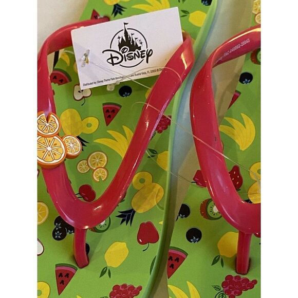 Disney Parks Hidden Mickey Mouse Flip Flops Sz 6 - Picture 8 of 11